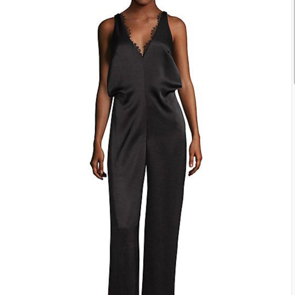 Camilla and Marc Black Silk Jumpsuit (Size S)